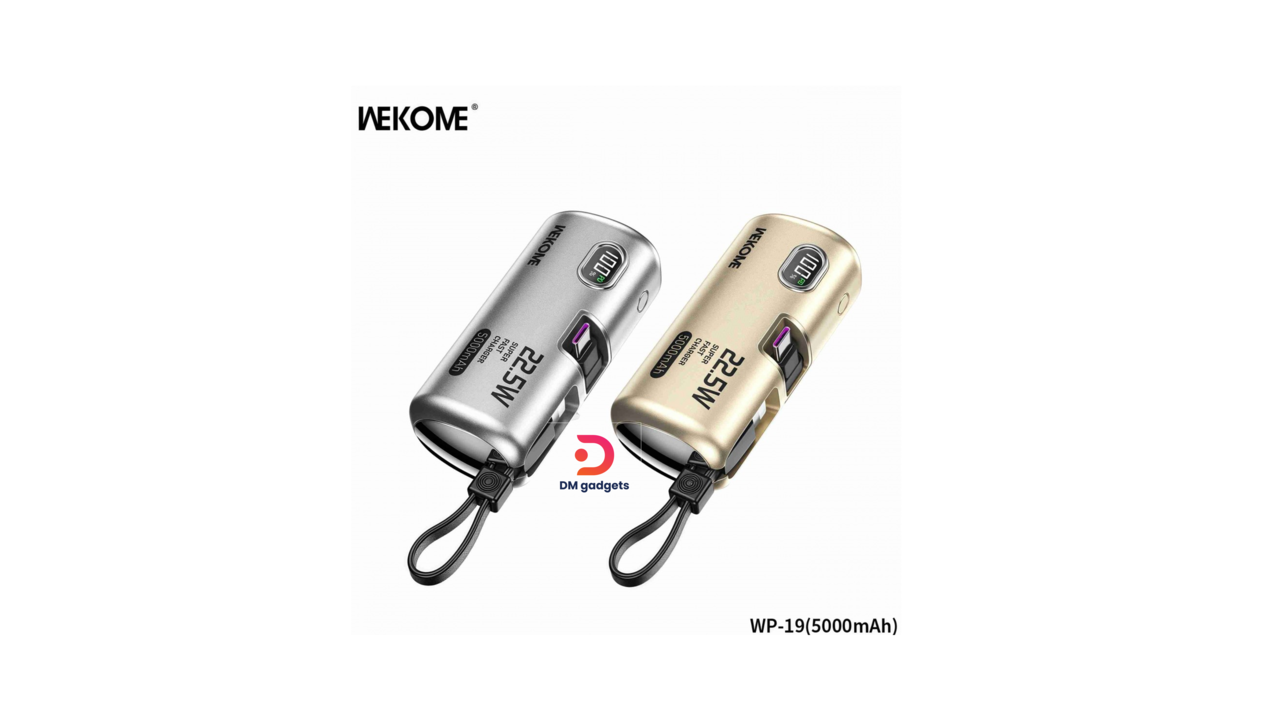 177A#WECOME®WP19 22.5W Super Fast Charge Emergency Power Bank 5000mAh – Titanium