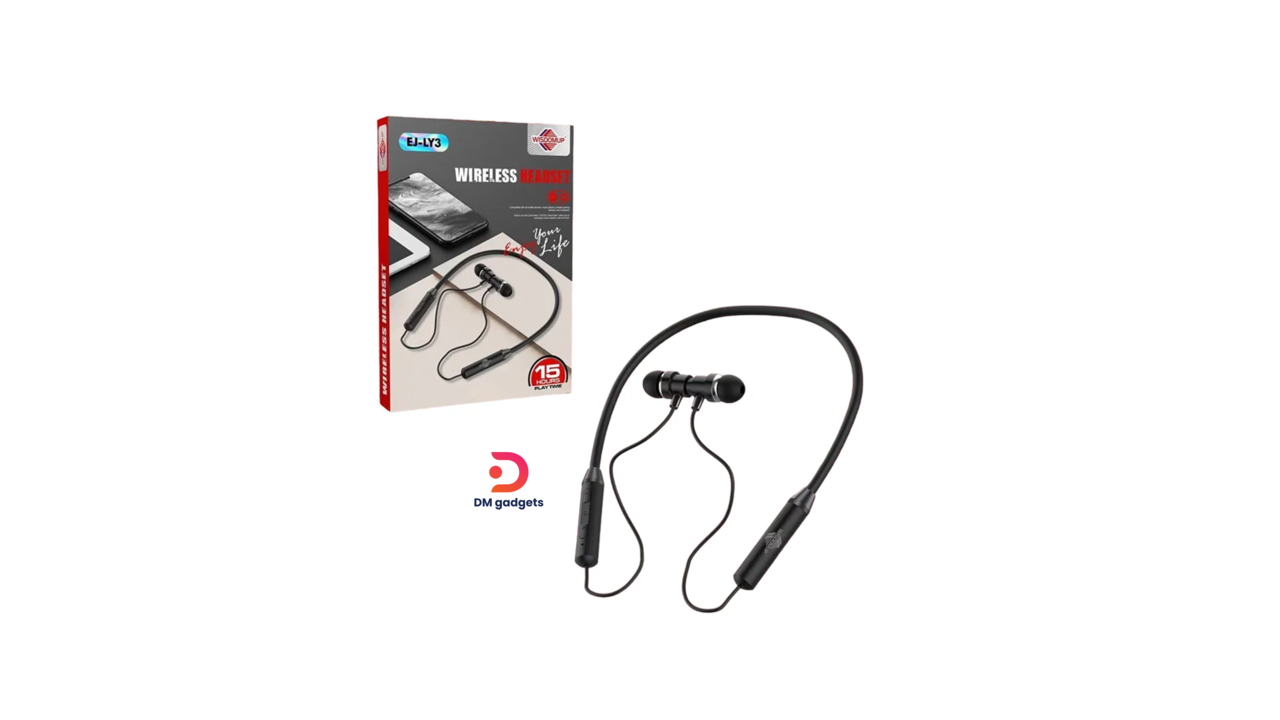 456D#Wisdomup®EJ-LY3 Wireless Headset – Black