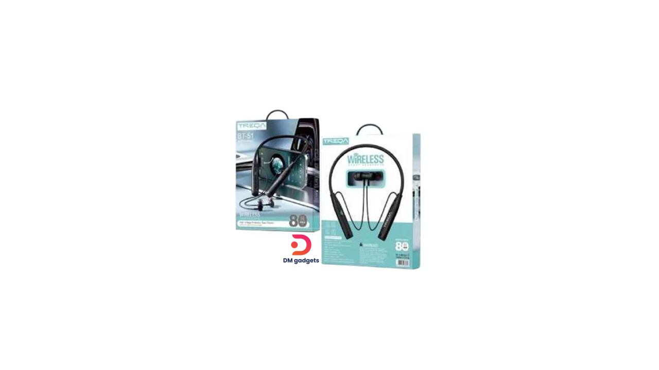 456C#Treqa®BT-51 In-ear Bluetooth Handsfree Wireless Sport Earphones – Black