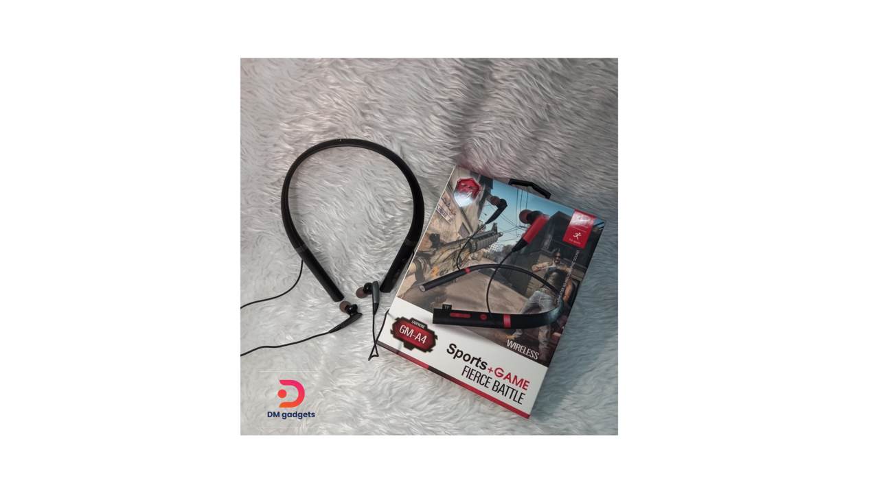 456E#GM®GM-A4 sport and game Fierce battle wireless Earphones – Black