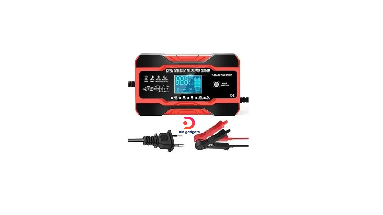 632A#Andowl®Q-PD1210 12V/24V Car Battery Charger-Repair Charger 7-Stage Charging