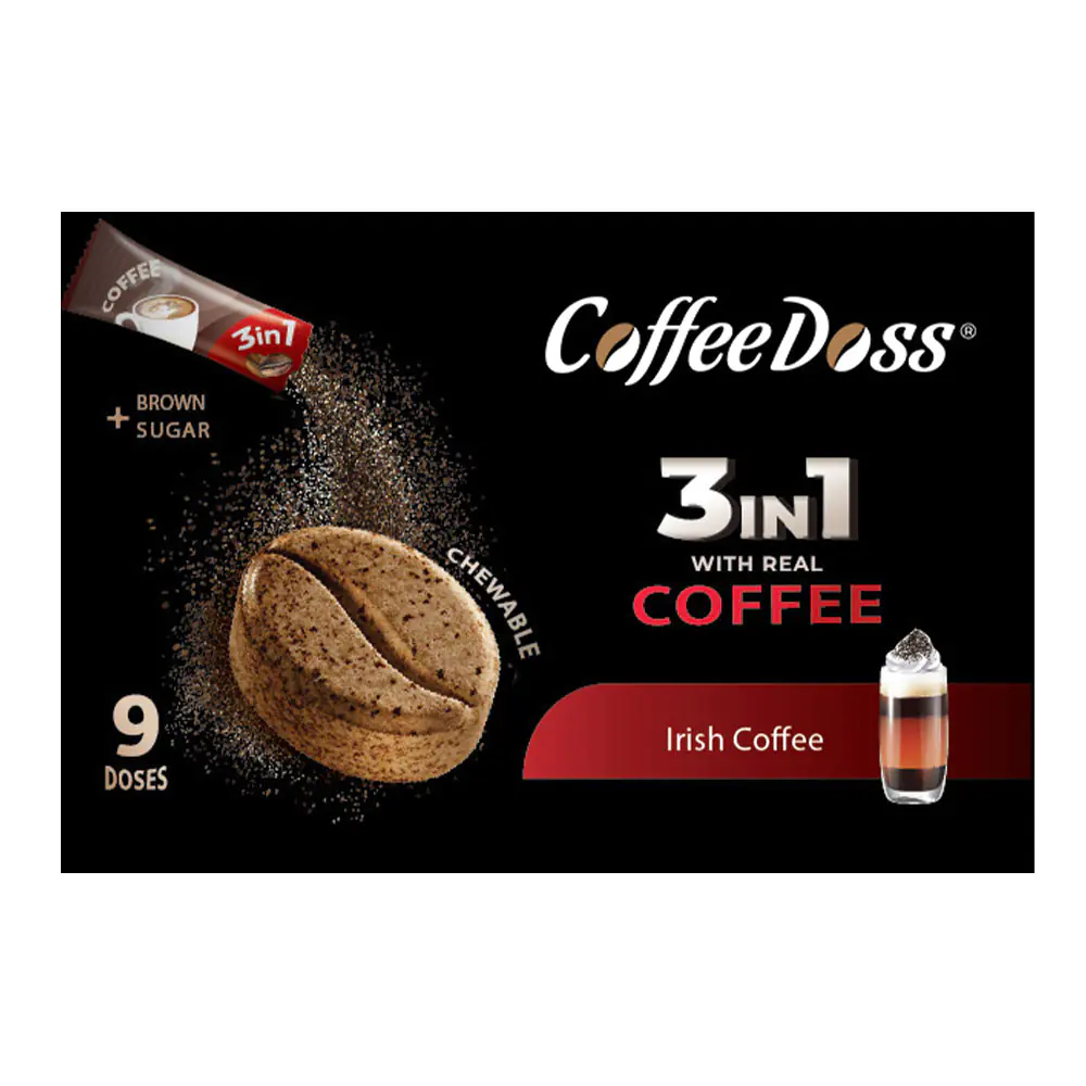 Coffee Candies Irish Coffee 3 in 1, 9 Candies, CoffeDoss
