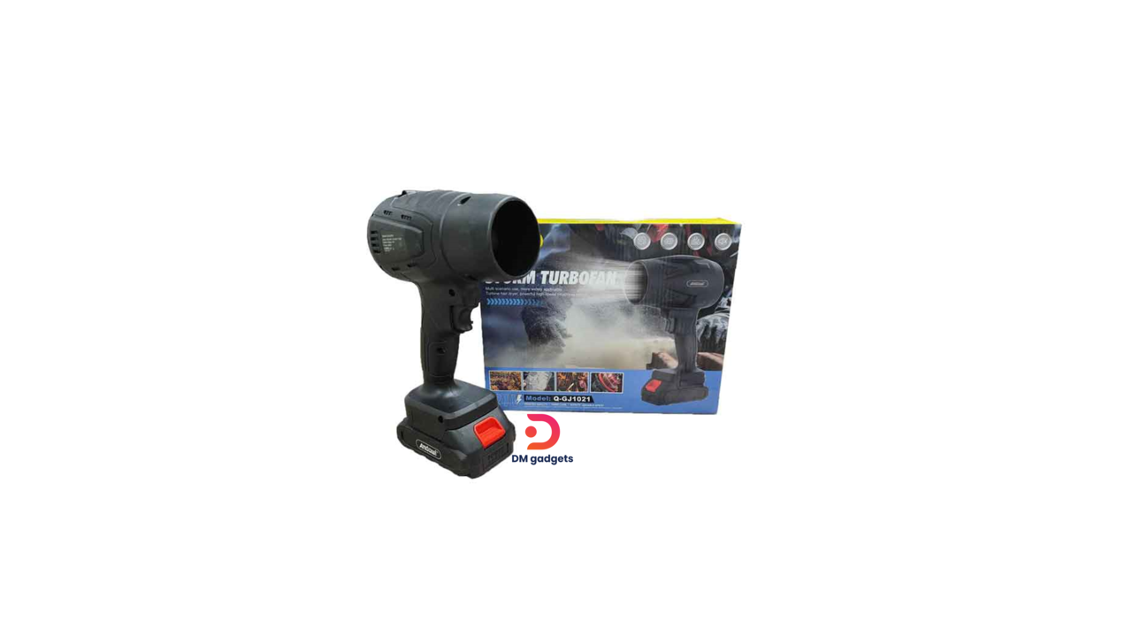 636C#Andowl®Q-GJ1021 Cordless Rechargeable Blower with 2 21V Batteries – Storm Turbofan – Black