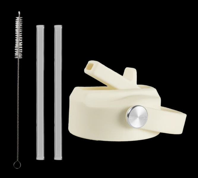 Cream White DOZZE Water Bottle Straw Lid