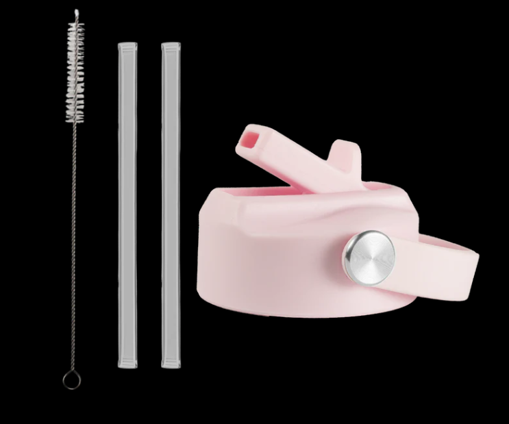 Creamy Pink DOZZE Water Bottle Straw Lid