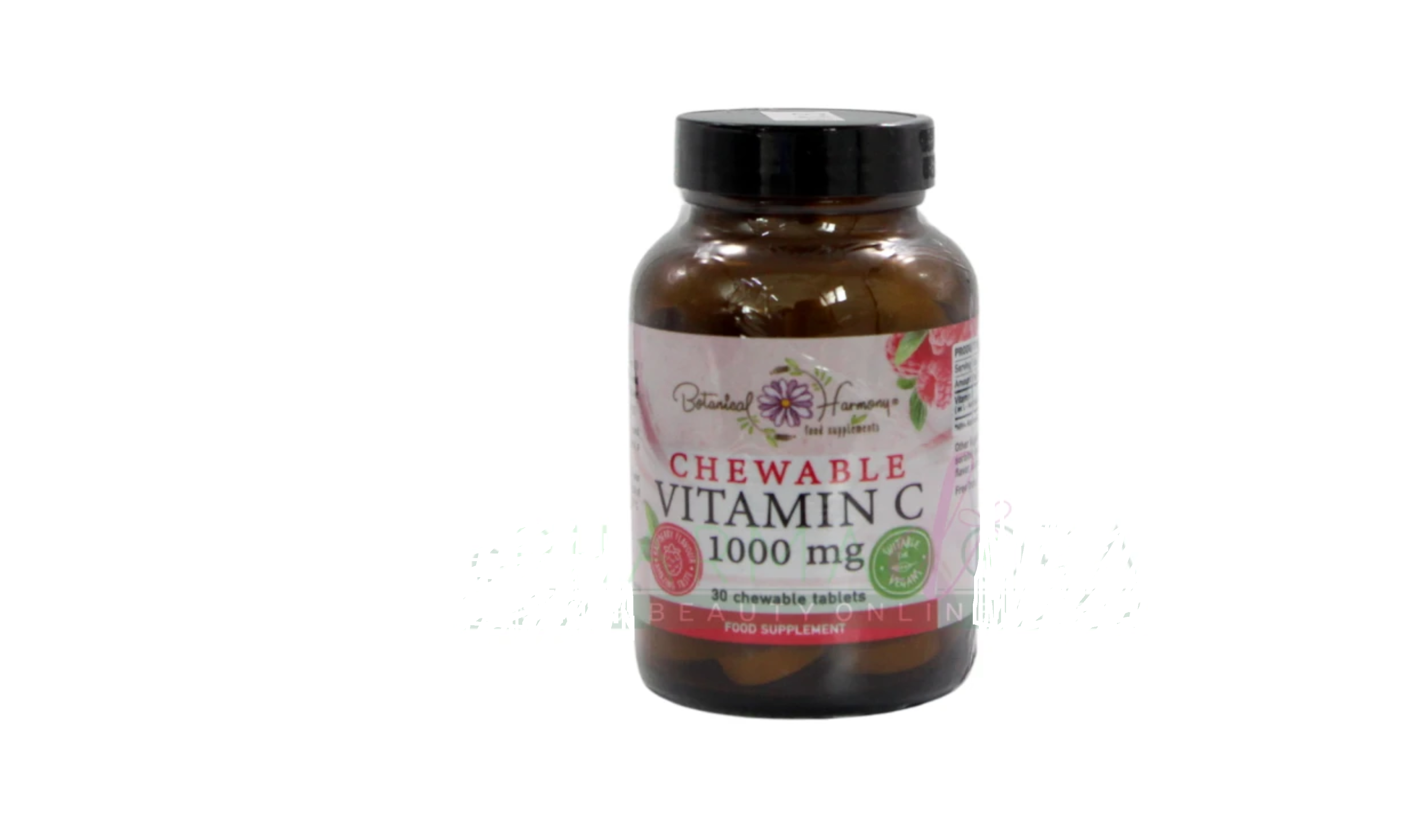 Botanical Harmony Vitamin C 1000mg x 30 Chewable Tablets Raspberry