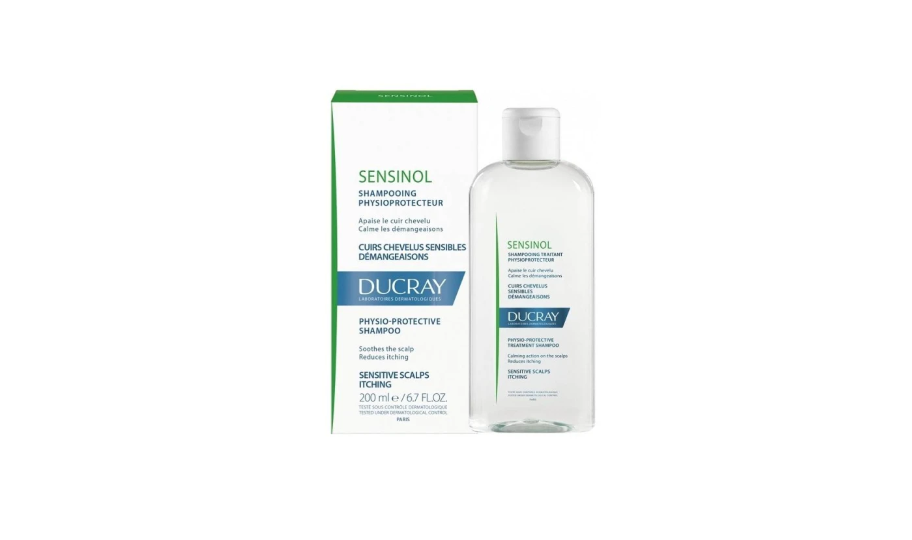 Ducray Sensinol Physio-Protective Treatment Shampoo For Sensitive & Itchy Scalp, 200ml