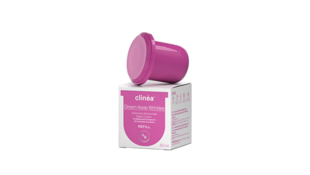 Clinea Dream Away Wrinkles Κρέμα Νυκτός Προσώπου Εντατικής Αντιγήρανσης Refill 50 ml
