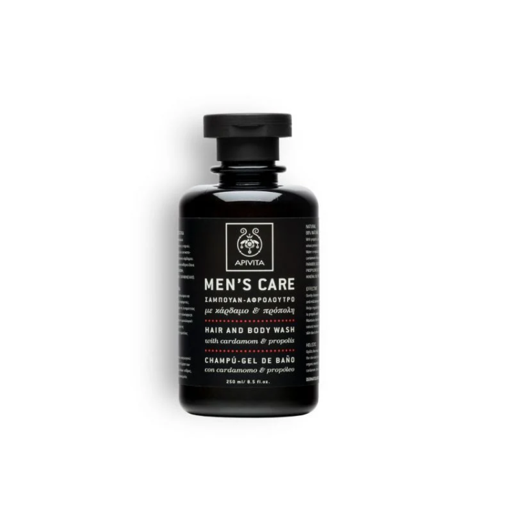 Apivita Men's Care Hair & Body Wash Cardamon & Propolis 250ml