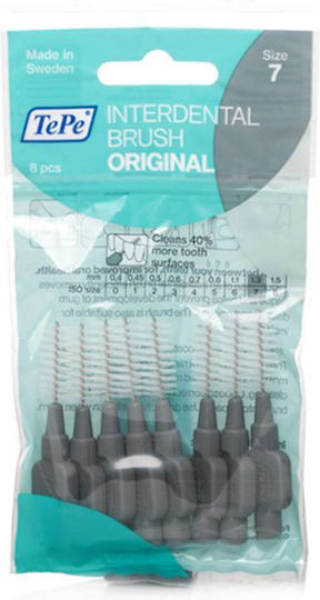 Tepe No7 1.3Mm Interdental Brushes (Grey), 8Pcs