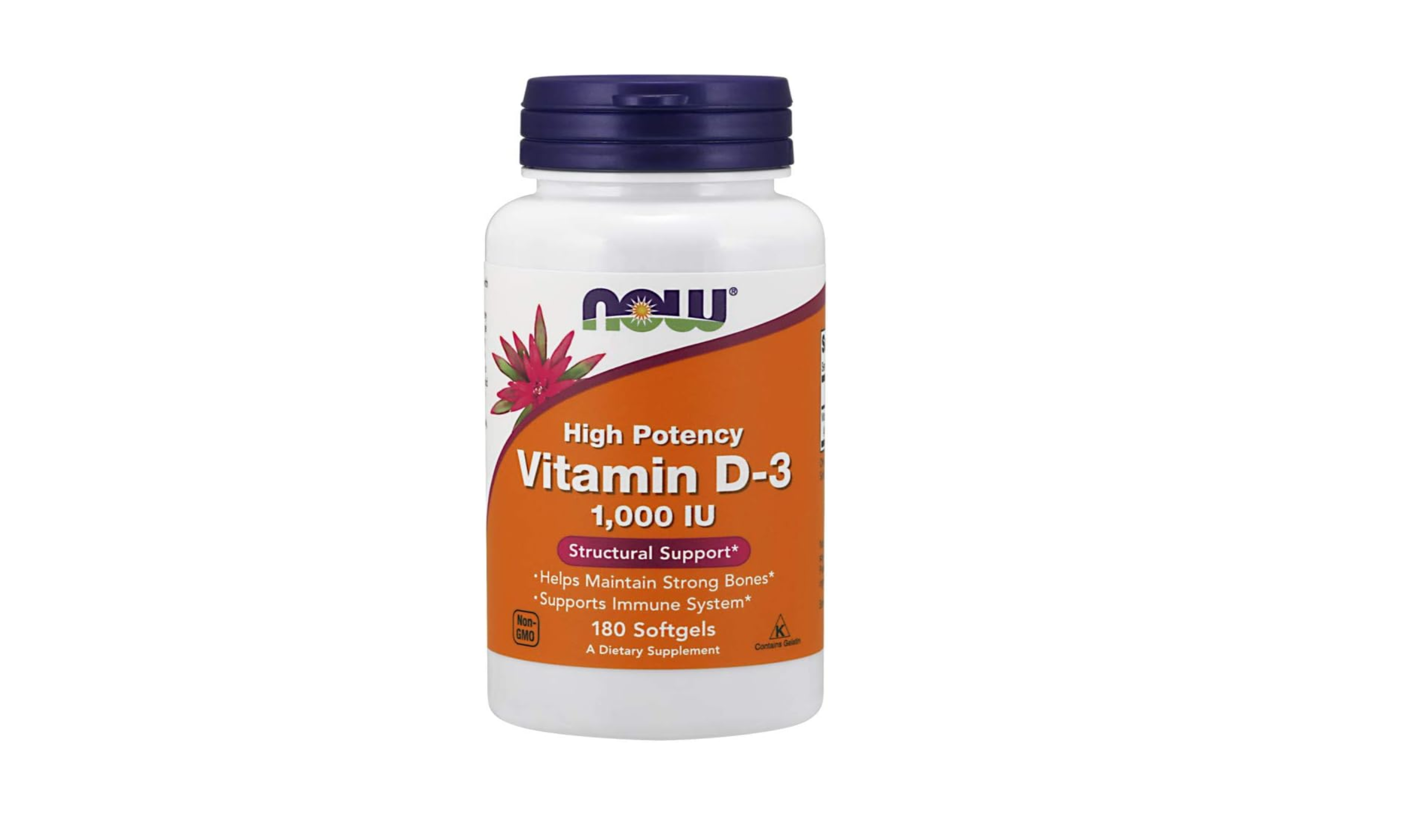 Now Vitamin D-3 1000iu 180 Softgels