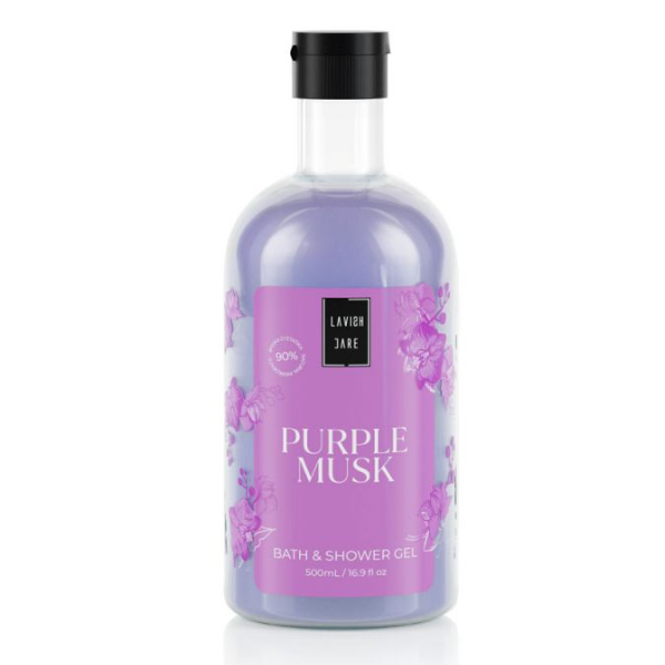 Lavish Care Bath & Shower Gel Purple Musk 500Ml