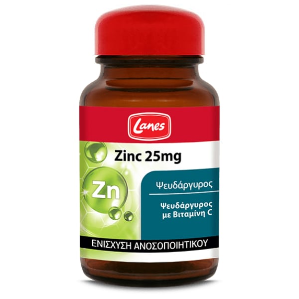 Lanes Zinc 25Mg W Vitamin-C 500Mg 30-Caps