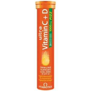 Vitabiotics Ultra Vitamin C+D Orange 20 effervescent tablets