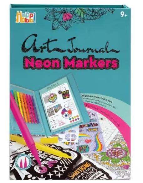 HAPPI HOPPI ART JOURNAL NEON MARKADOROI 9+