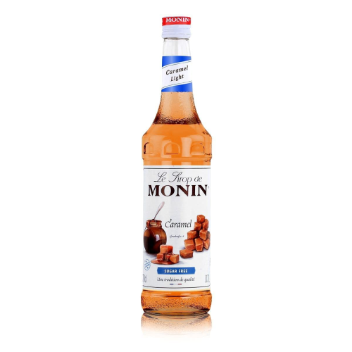 Monin Caramel Light Sugar-Free Syrup 700 ml Low Calorie Sweetener for Drinks