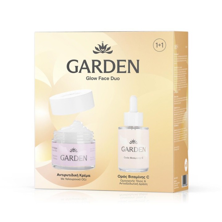 GARDEN FACE DUO 6 GLOW ANTI-WINKLE CREAM AND VIT C SERUM