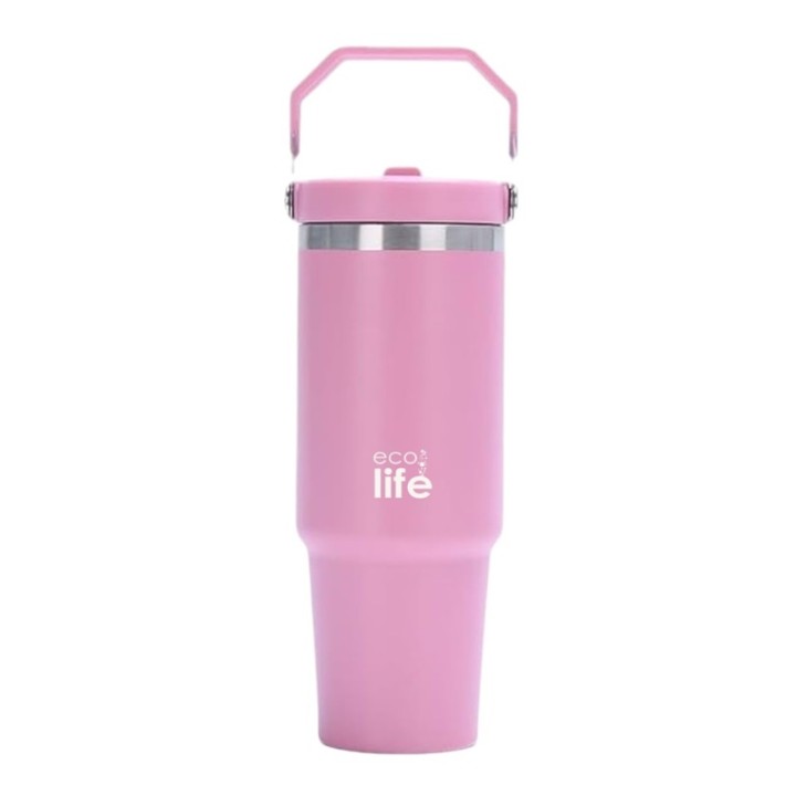 ECOLIFE FLOW TUMBER/HANDLE LID 90CL/900ML PINK