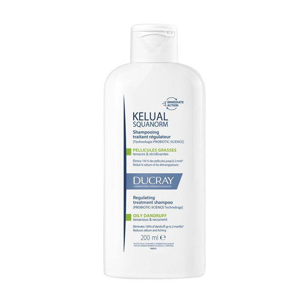 Ducray Kelual Squanorm Regulating Shampoo Against Oily Dandruff 200 ml