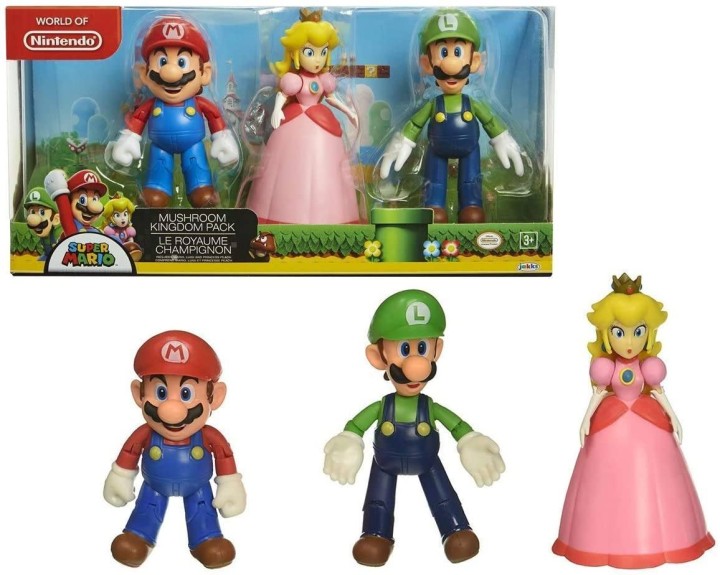 Super Mario Mushroom Kingdom Figures 3-Pack