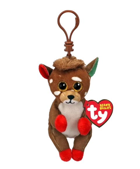 Ty Beanie Boo's Clip Christmas Juno Reindeer 7cm