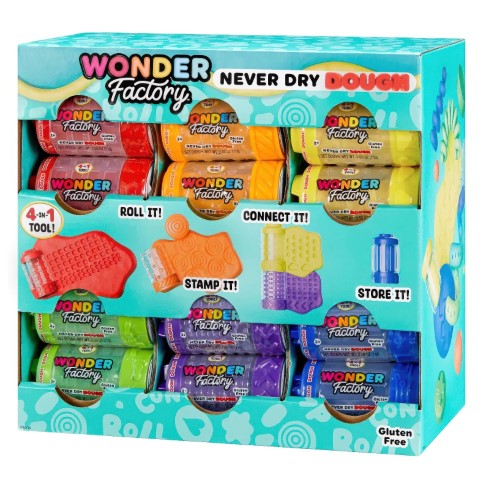 Wonder Factory Never Dry Dough Singles - Assorted Green