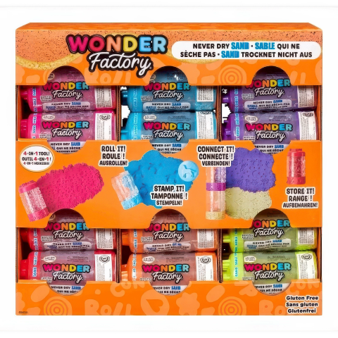Wonder Factory Never Dry Sand Singles - Assorted Pink