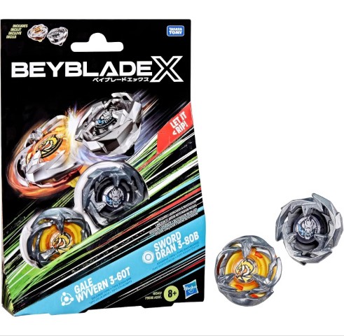 BEYBLADE X - Gale Wyvern 3-60T & Sword Dran 3-80B Dual Pack
