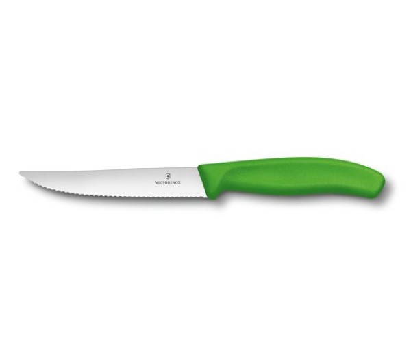 VICTORINOX STEAK AND PIZZA KNIFE GOURMET GREEN