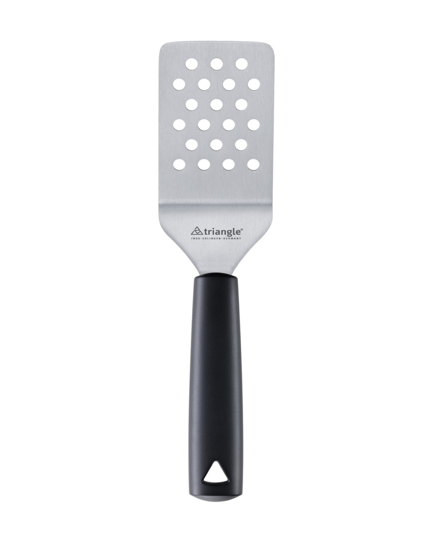 SPATULA CRANKED PERFORATED 10CM CARDED