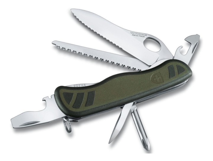 SWISS ARMY SOLDIER'S KNIFE 08 111mm GREEN/BLACK