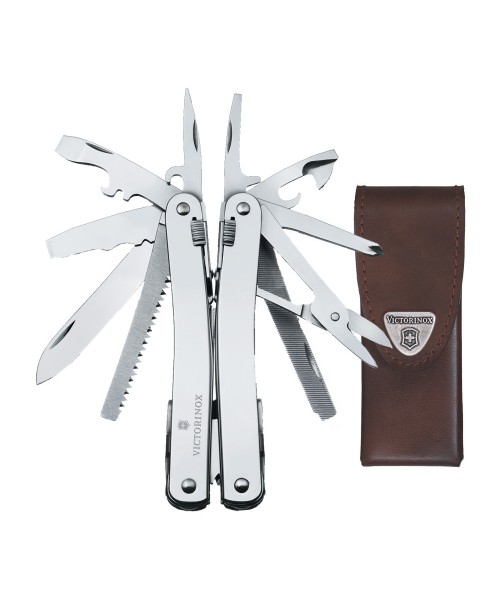 SWISS TOOL SPIRIT X IN LEATHER POUCH