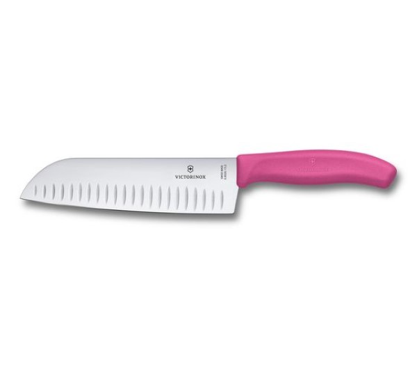 VICTORINOX SANTOKU KNIFE PINK 17CM
