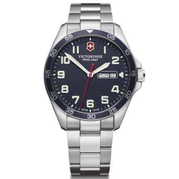 FieldForce, 42, blue dial, silver stainless steel bracelet