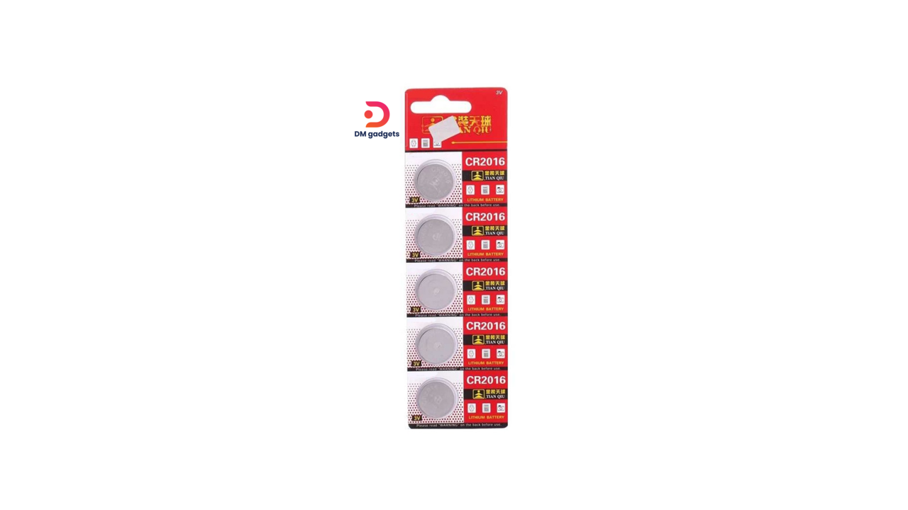 628G#TIANQIU®CR2016 Batteries 3V 5PCS
