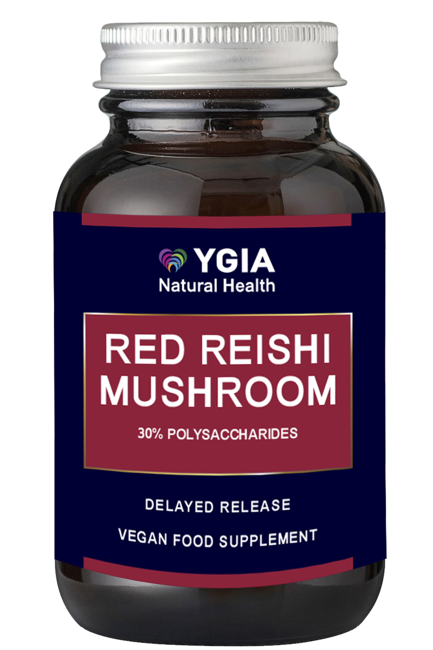 RED REISHI Mushroom ♦ Fight Fatigue ♦ Immune Booster ♦ 60 Veg Caps X 400mg  ♦ Amber Glass Bottles ♦ 100% Natural ♦ Non-GMO ♦ Gluten & Dairy Free ♦ No Additives