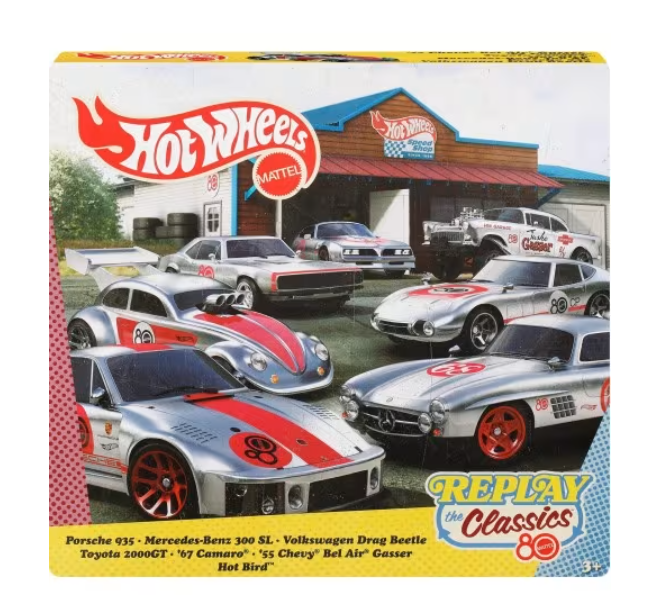 HW KASETINA STREETS SET OF 7 80YEARS OF MATTEL MULTIPACK CARS