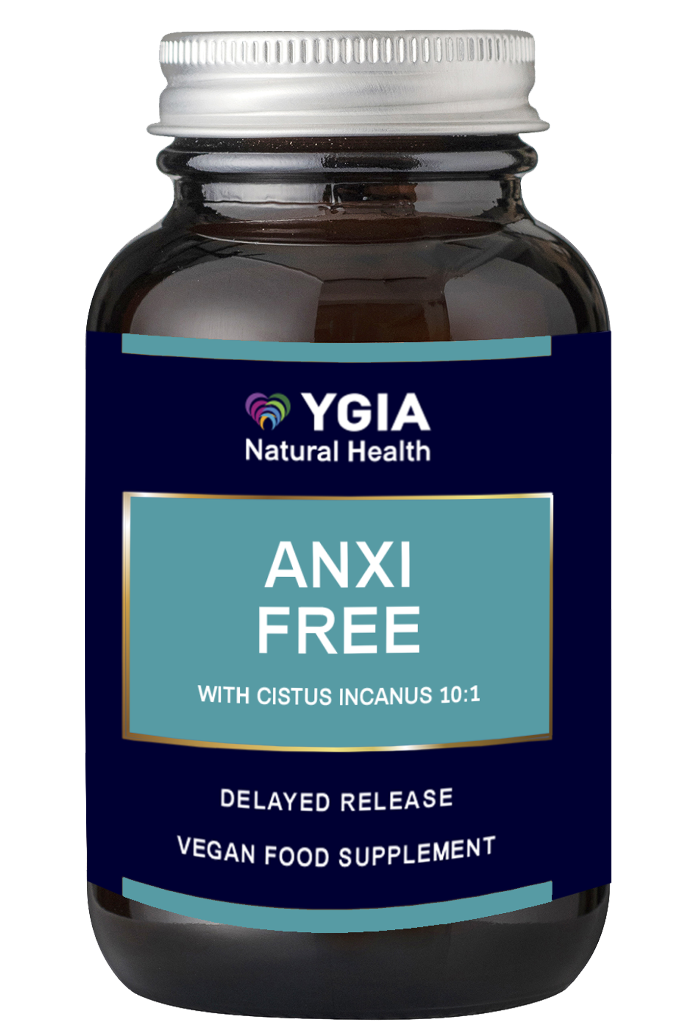 ANXI Free  ♦ Unique Herbal Formula ♦ Stress Relief  ♦ Mild Anxiety Relief  ♦ 60 Veg Caps X 500 mg  ♦ Amber Glass Bottles ♦ 100% Natural  ♦ No Additives
