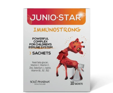 Honora Pharma Junio ​​Star Immunostrong Children's Nutritional Supplement To Boost Immune, 10 Sachets