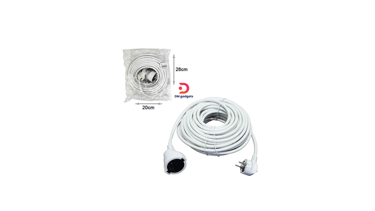 633C1#Wire Star®Balun/Cable Extension 5m EU PLUG – Displacement Function Adapter -White