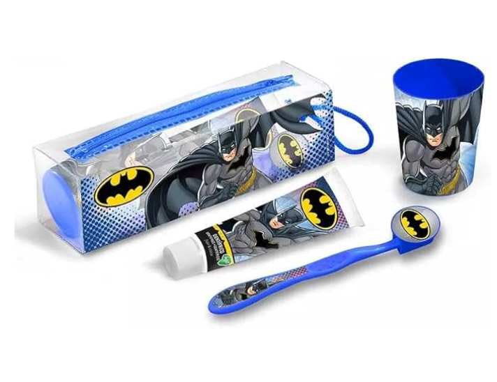 Lorenay Batman Oral Care Bag With Toothpaste 75Ml + Toothbrush + Cup