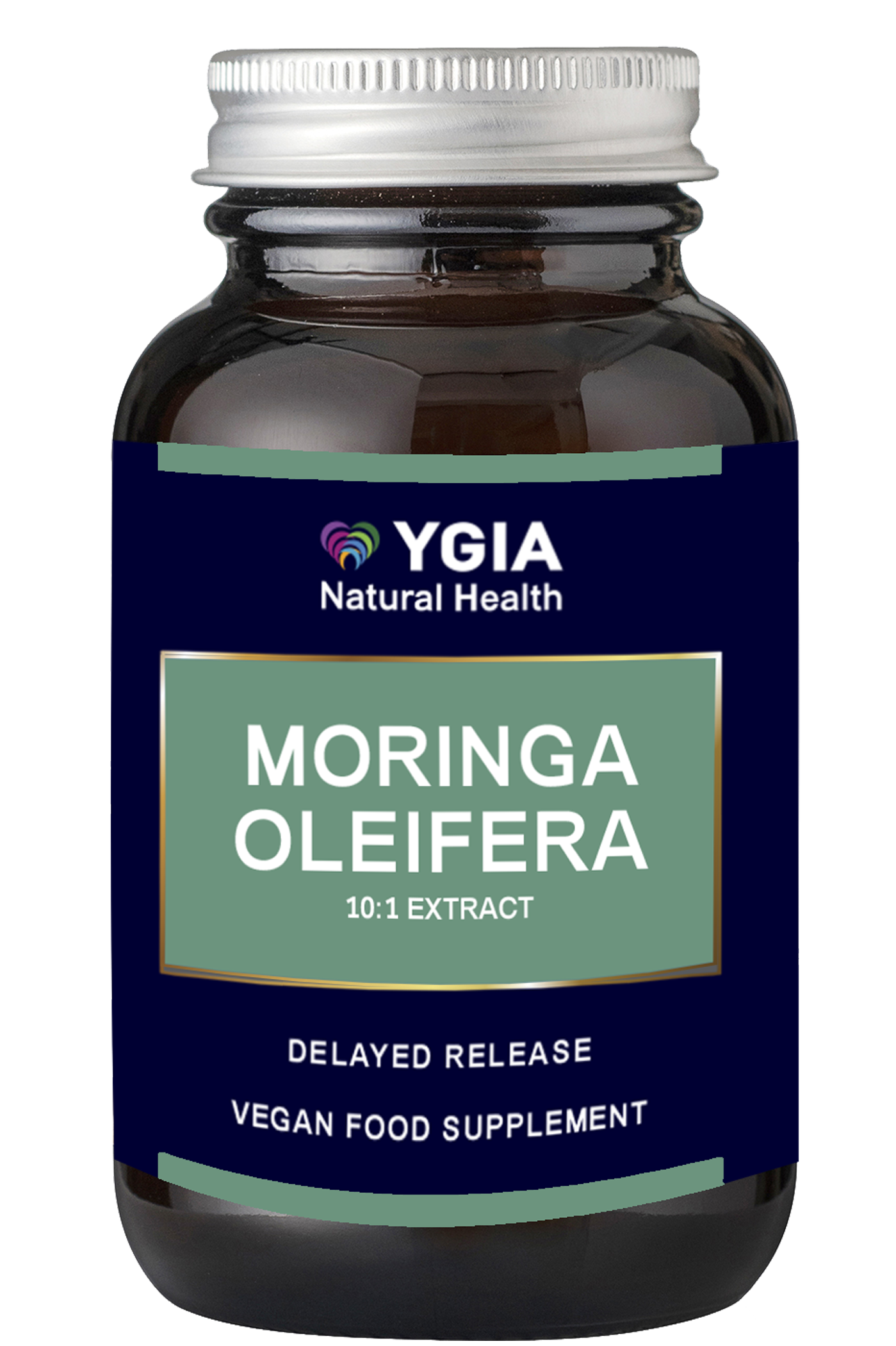 Moringa Oleifera 10:1 - The king of superfoods-  Protects and nourishes skin and hair- 60 Delayed Release VCaps - Amber Glass bottles