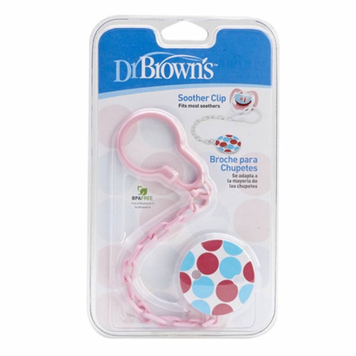Dr. Brown's Soother Chain Clip Pink