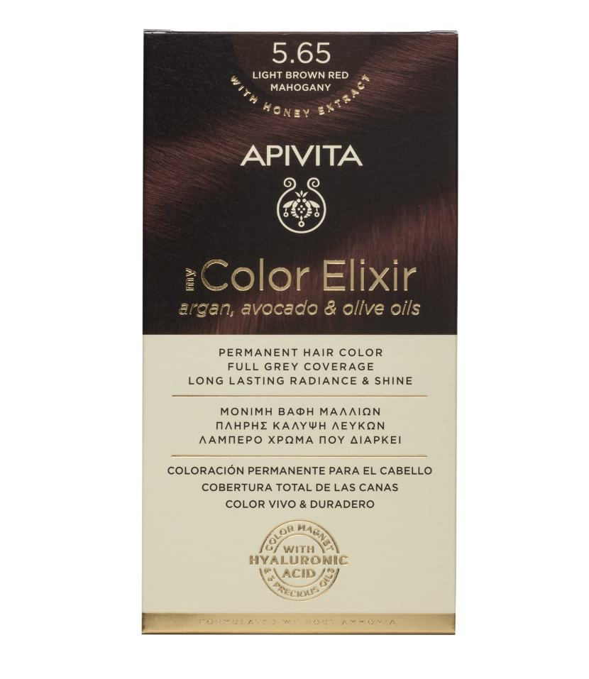 Apivita My Color Elixir  Hair Dye Color 5.65 Light Brown Red Mahogany