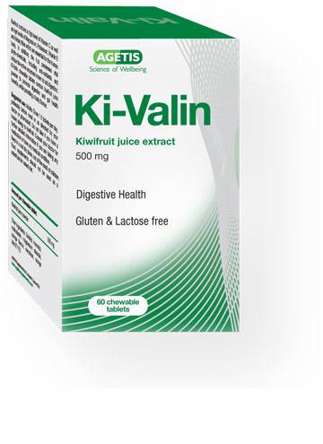 Agetis Ki-Valin Kiwifruit Juice Extract 500Mg For Healthy Digestive System 60 Chewable Tablets