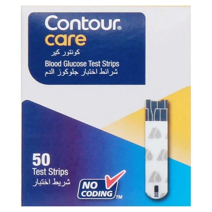 Ascensia Contour Care Blood Glucose Test Strips 50Pcs