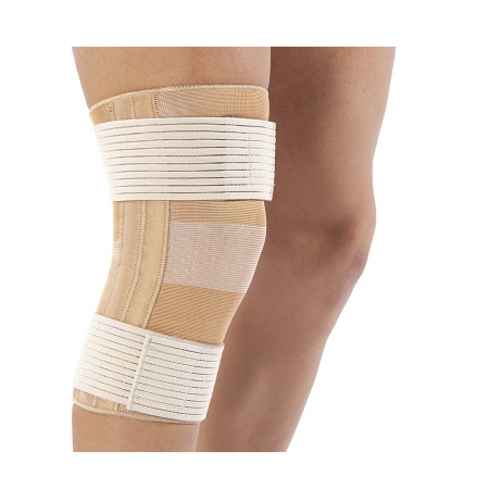 Anatomic Help 1505 Knee Pad Reinforced With 4 Spiral Plates & Ribs, Elastic Color Beige Size Xl