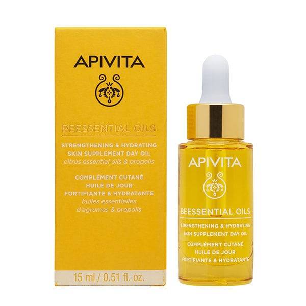 Apivita Beessential Strengthening & Hydrating Skin Supplement Day Face Oil 15ml