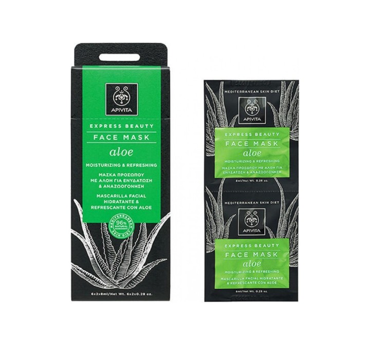 Apivita Express Face Mask Aloe 8ml 6X2