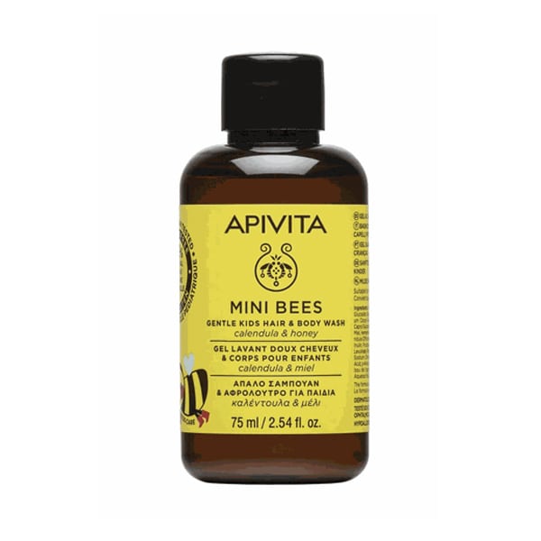 Apivita Mini Bees Gentle Kids Hair & Body Wash Calendula & Honey 75Ml